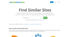 Desktop Screenshot of findsimilarsites.com