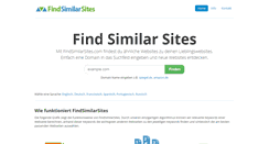 Desktop Screenshot of findsimilarsites.de